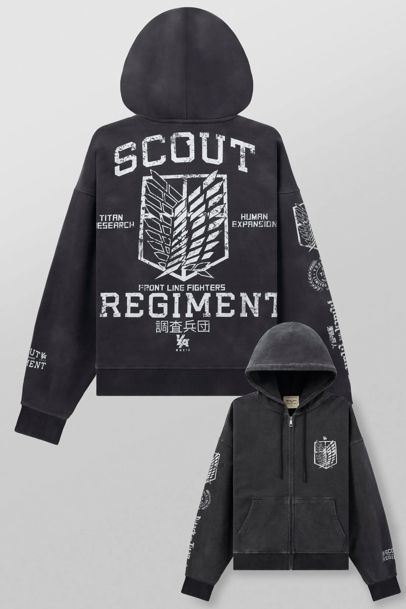 5138 - AOT© x YLA Zip-Up Hoodies
