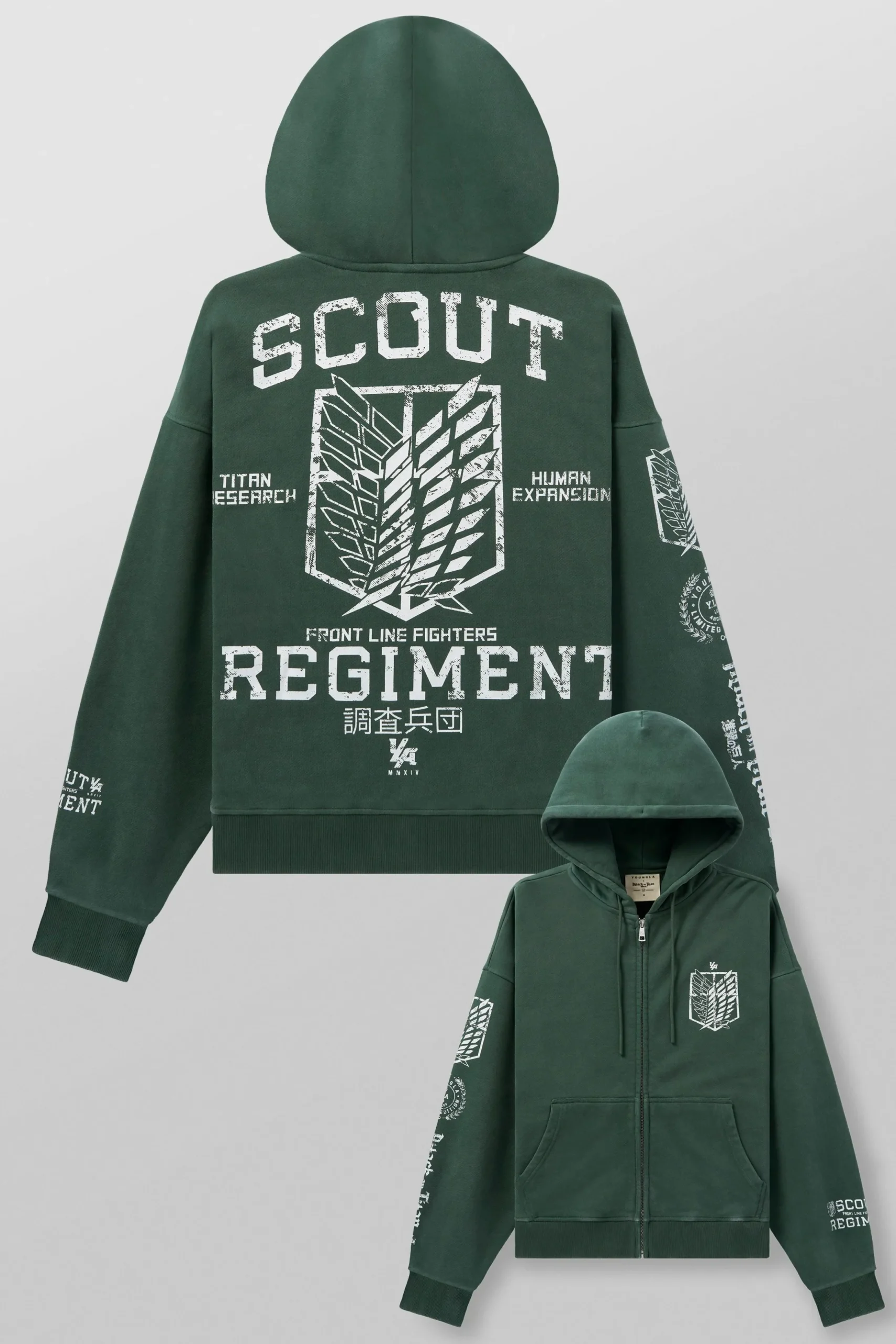 5138 - AOT© x YLA Zip-Up Hoodies
