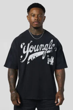 4182 - Distressed Script Tees