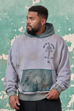 5168 - Gold's Iron Legacy Distress Hoodies