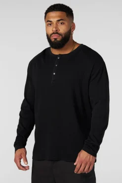 8034 - Henley Thermal Longsleeves