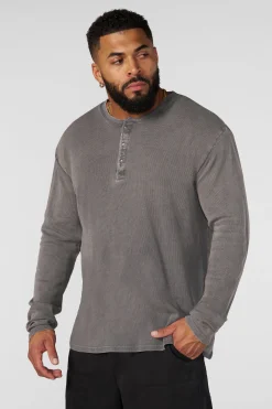 8034 - Henley Thermal Longsleeves
