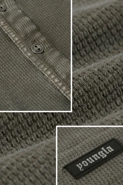 8034 - Henley Thermal Longsleeves