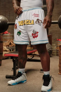 1071 - Looney Tunes Embroidered Patch Shorts