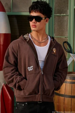 5257 - Looney Tunes Plaid Zip-Ups