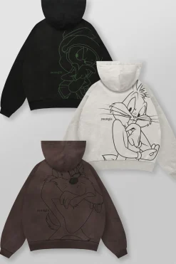 5257 - Looney Tunes Plaid Zip-Ups