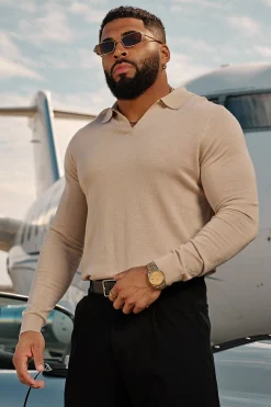 8018 - Monaco Wool Longsleeve Polo