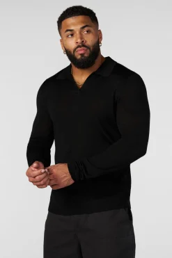 8018 - Monaco Wool Longsleeve Polo
