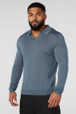 8018 - Monaco Wool Longsleeve Polo
