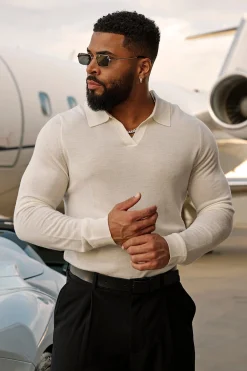 8018 - Monaco Wool Longsleeve Polo