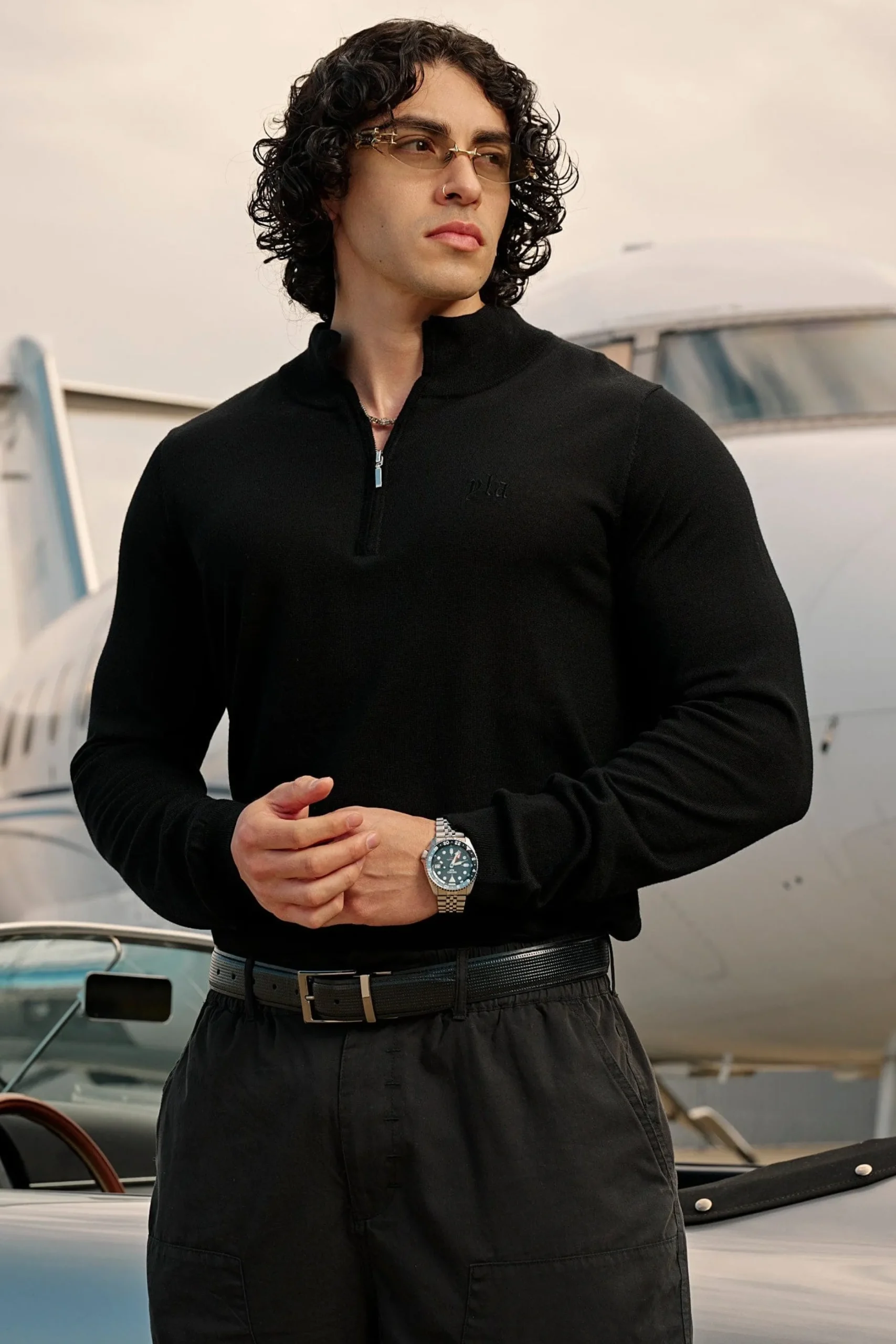 8048 - Monaco Wool Quarter-Zip Sweaters