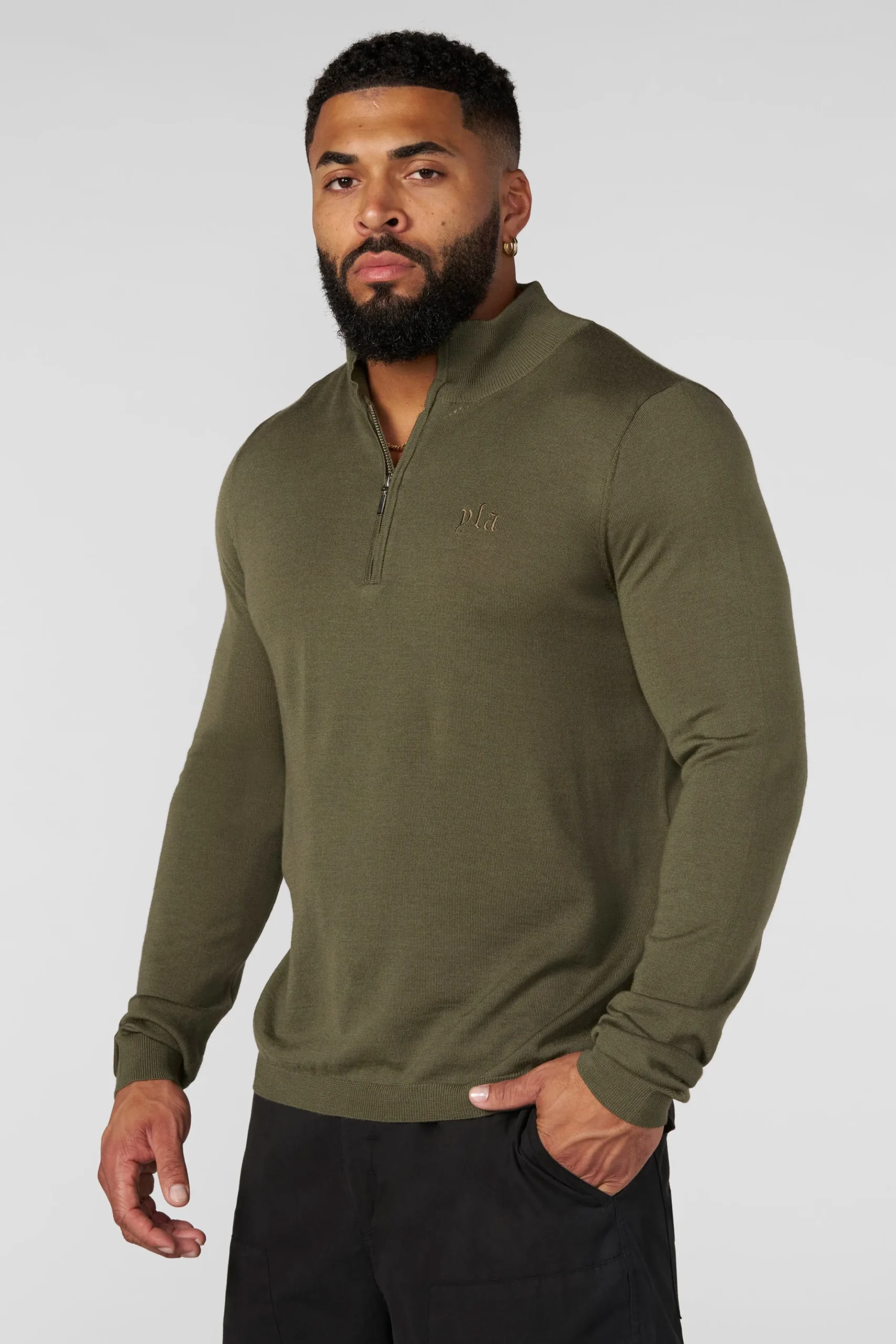 8048 - Monaco Wool Quarter-Zip Sweaters