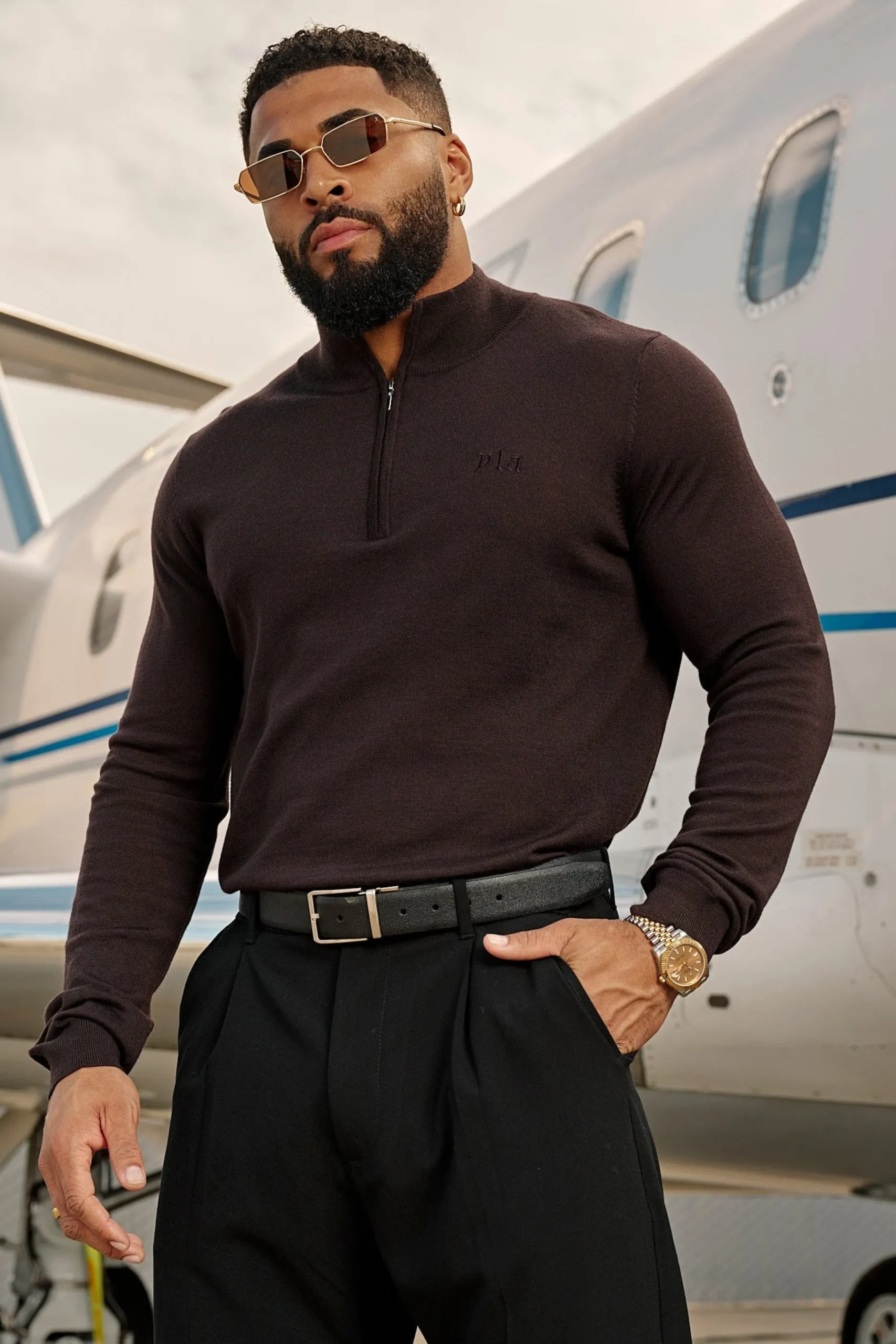 8048 - Monaco Wool Quarter-Zip Sweaters