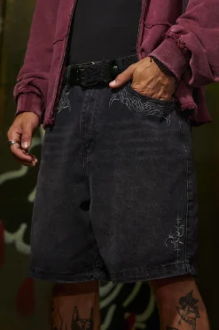 1025 - Phantom Embroidery Jorts