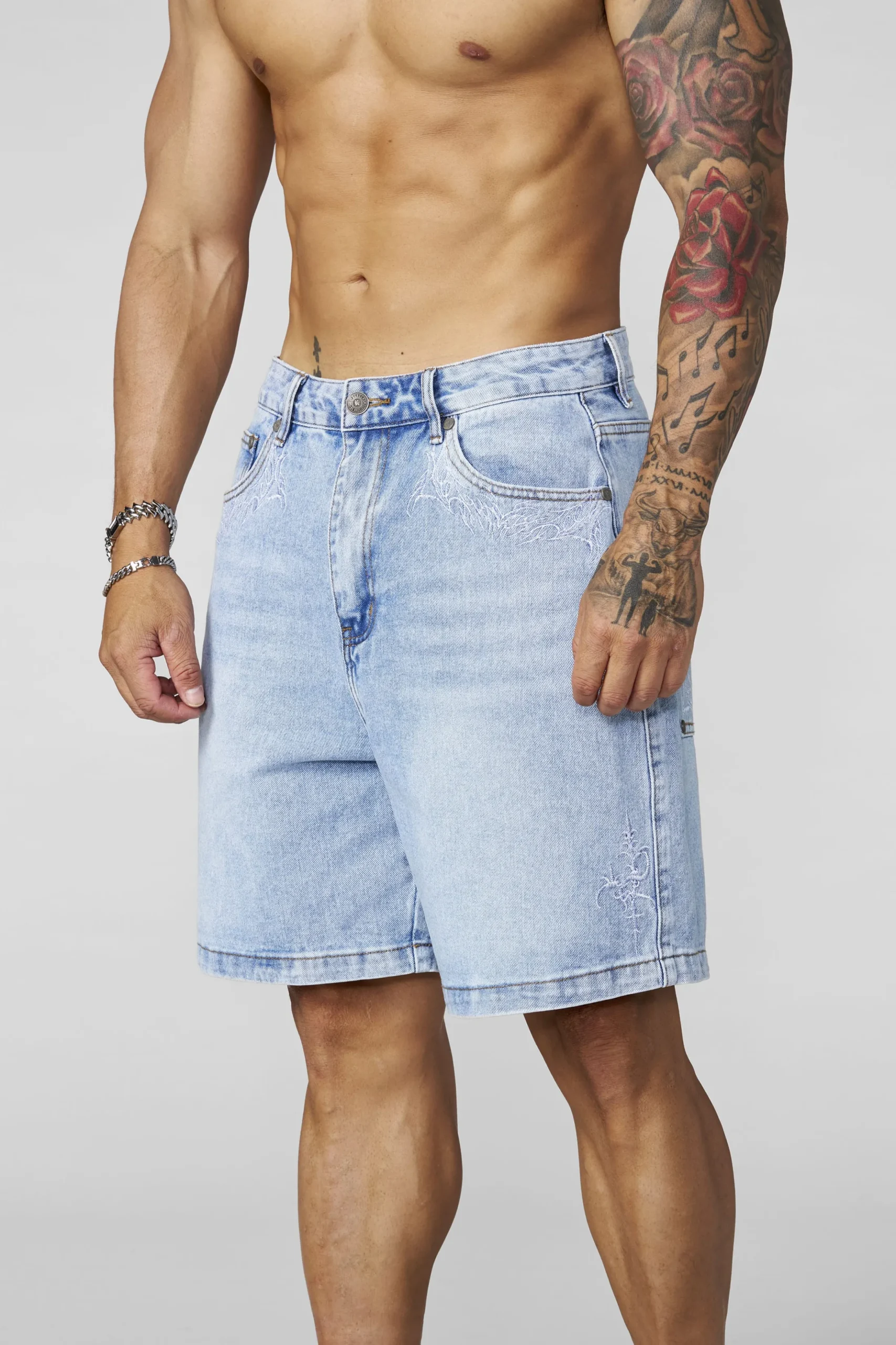 1025 - Phantom Embroidery Jorts