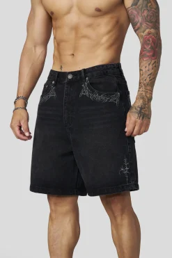 1025 - Phantom Embroidery Jorts