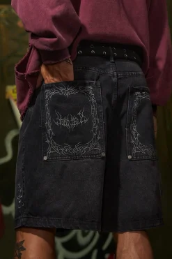 1025 - Phantom Embroidery Jorts