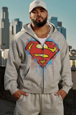 5011 - Superman Drip Zip-Ups