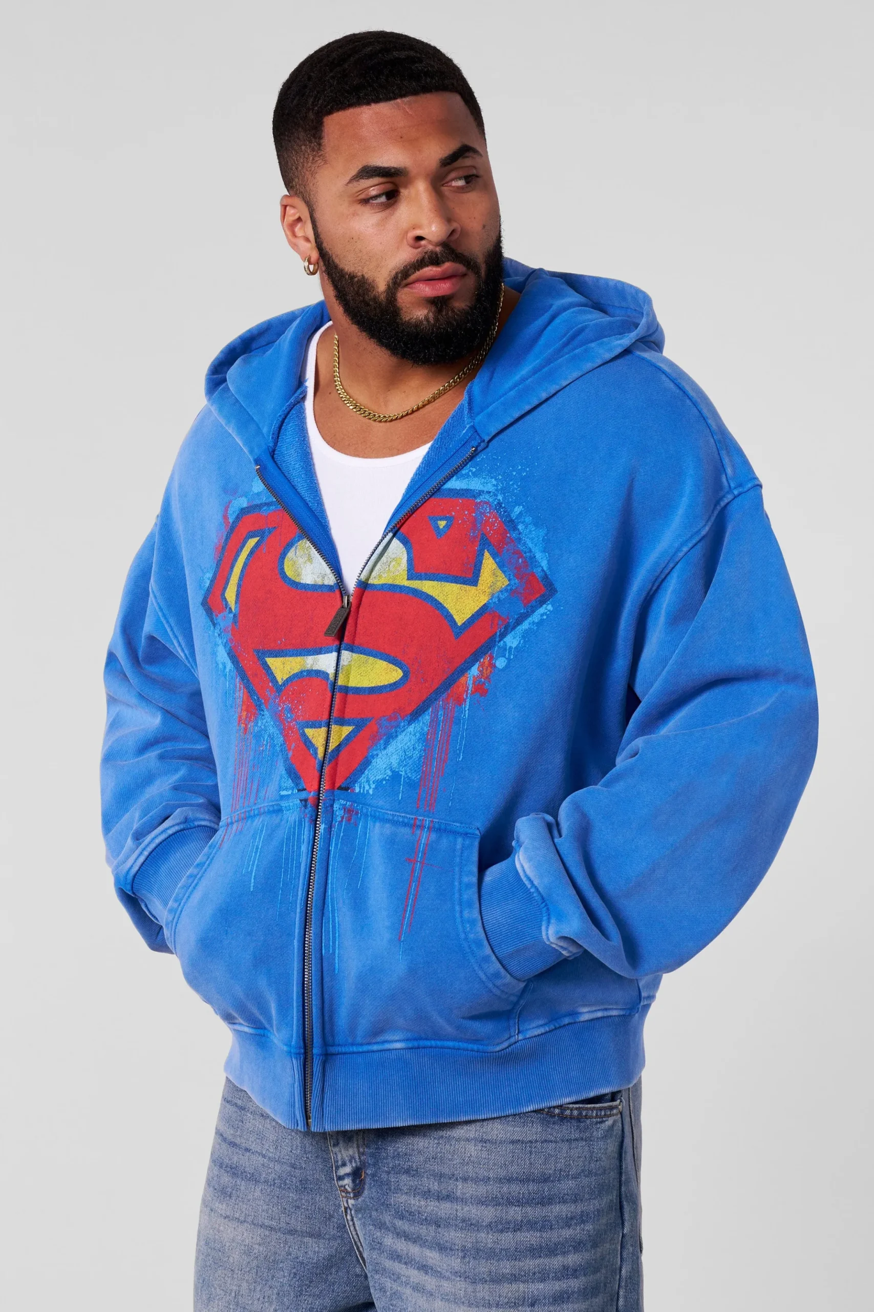 5011 - Superman Drip Zip-Ups