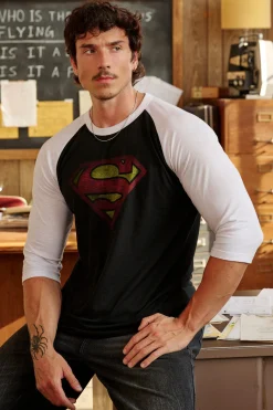 8072 - Superman 3/4 Raglan Shirts