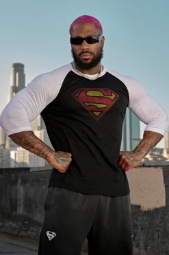 8072 - Superman 3/4 Raglan Shirts