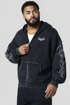 5232 - Tribal Stud Zip-Ups