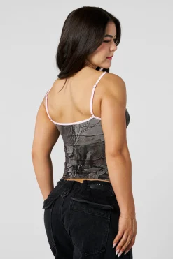 W4301 - Camo Mesh Cami