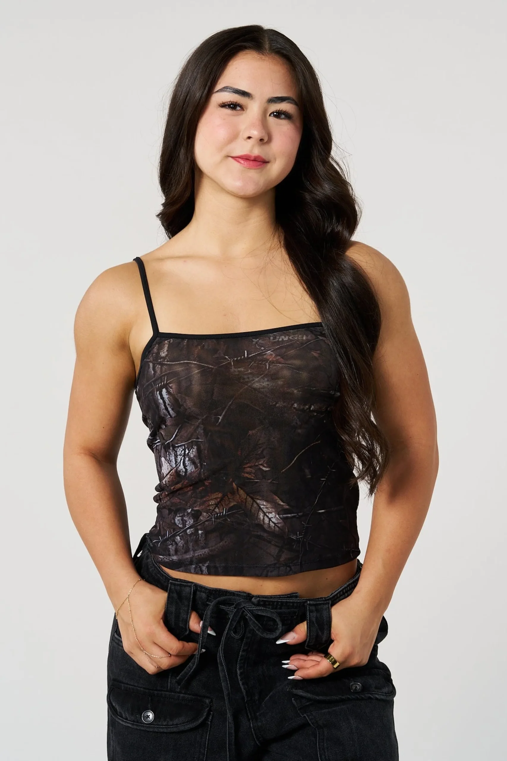 W4301 - Camo Mesh Cami