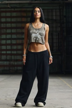 W4119 Crop Graphic tank