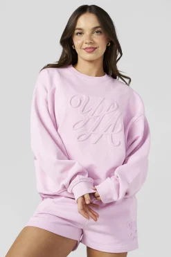 W5129 - Emblem Embossed Crewneck
