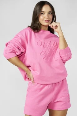 W5129 - Emblem Embossed Crewneck