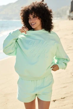 W5129 - Emblem Embossed Crewneck