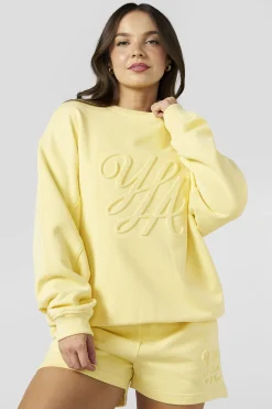 W5129 - Emblem Embossed Crewneck