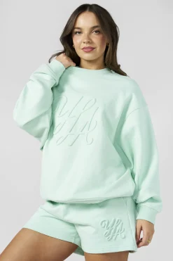 W5129 - Emblem Embossed Crewneck