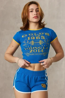 W471 Gold's Gym Ringer Baby Tee