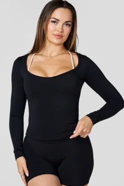 W4249 Sweetheart Neck Top